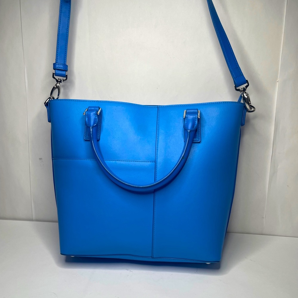 Vera Bradley Coastal Blue Leather Composition Satchel Crossbody & Shoulder Bag - Picture 6 of 14
